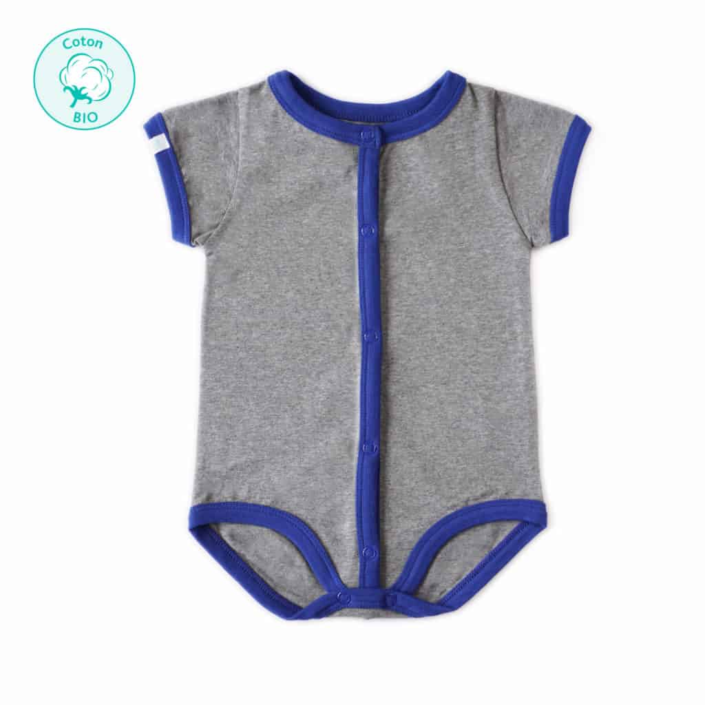 Body bébé Cocotte bleu cobalt en coton bio